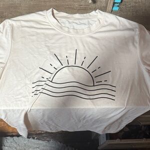 SHEIN Cream Tee with Sun Design